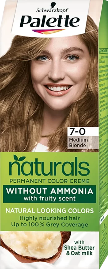 schwarzkopf palette naturals 7-0 medium blonde permanent hair color