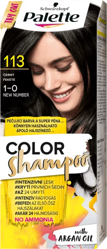 palette color shampoo 1-0 black care color