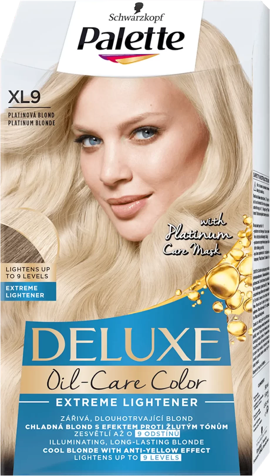 schwarzkopf palette deluxe xl9 platinum blonde extreme lightener