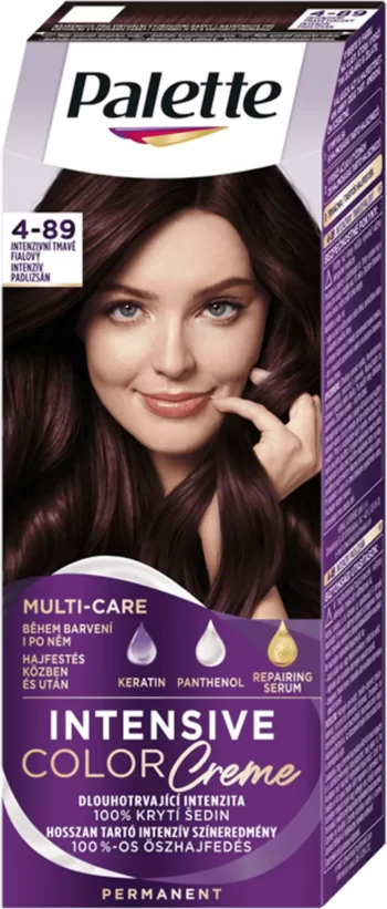 palette intensive color cream 4-89 intensive aubergine permanent hair color
