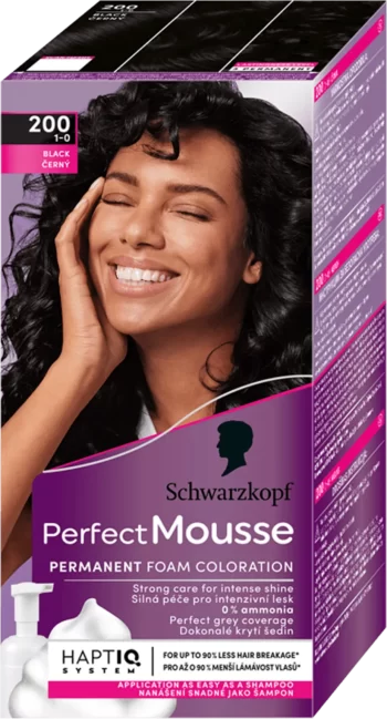 schwarzkopf perfect mousse 1-0 black permanent hair color