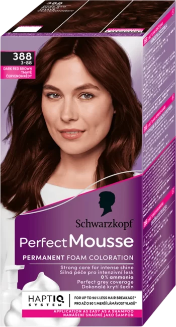 schwarzkopf perfect mousse 3-88 dark red brown permanent hair color