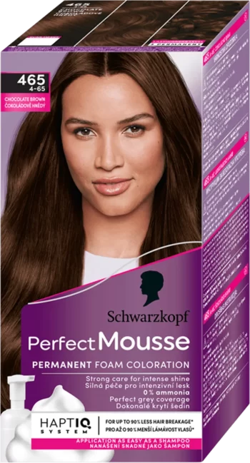 schwarzkopf perfect mousse 4-65 chocolate brown permanent hair color