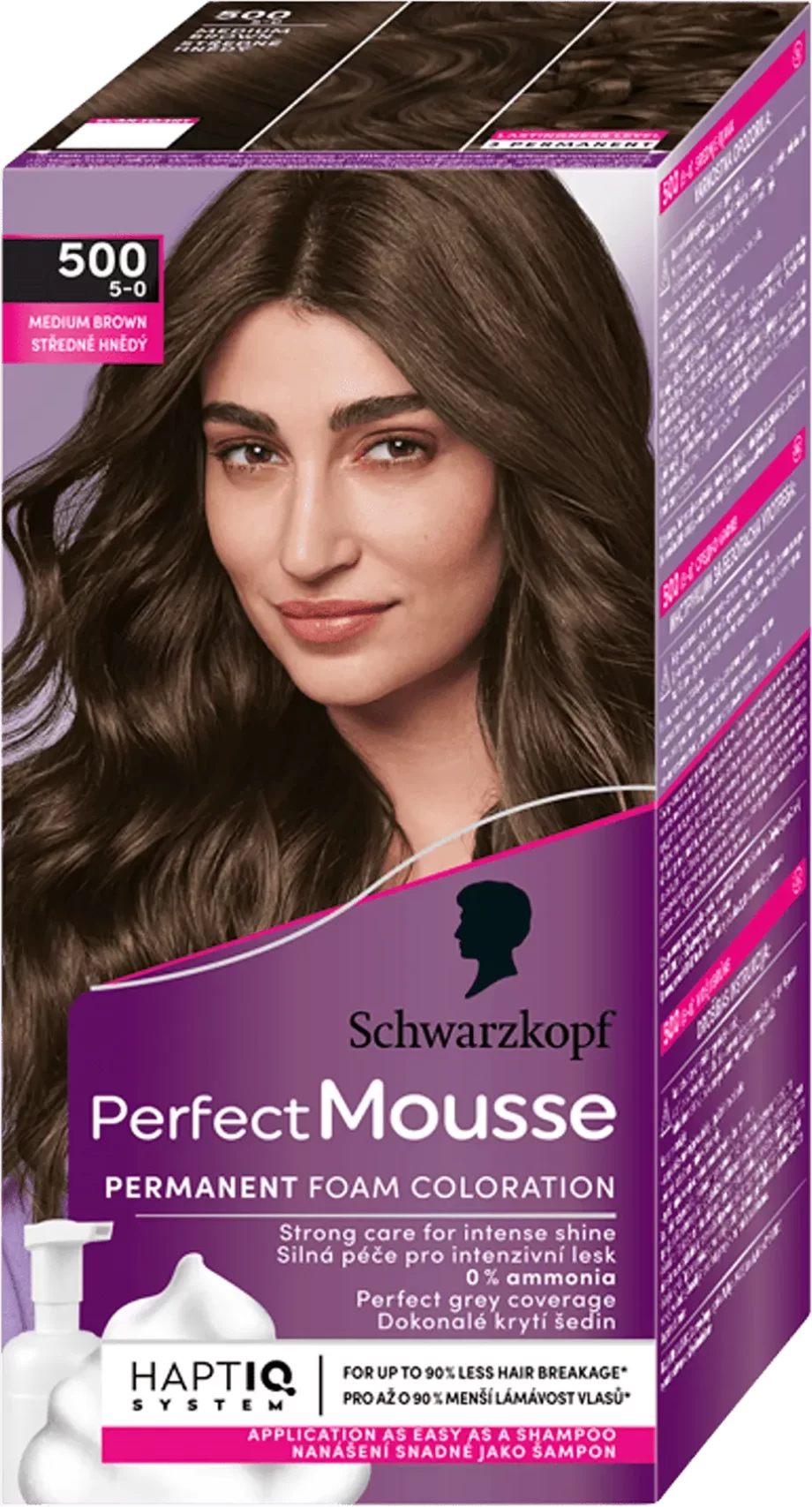 schwarzkopf perfect mousse 5-0 medium brown permanent hair color