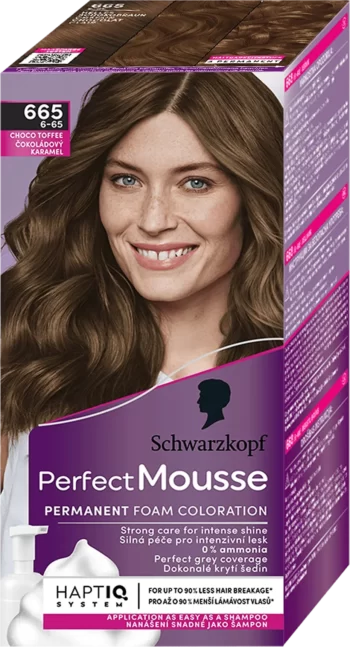 schwarzkopf perfect mousse 6-65 choco toffee permanent hair color