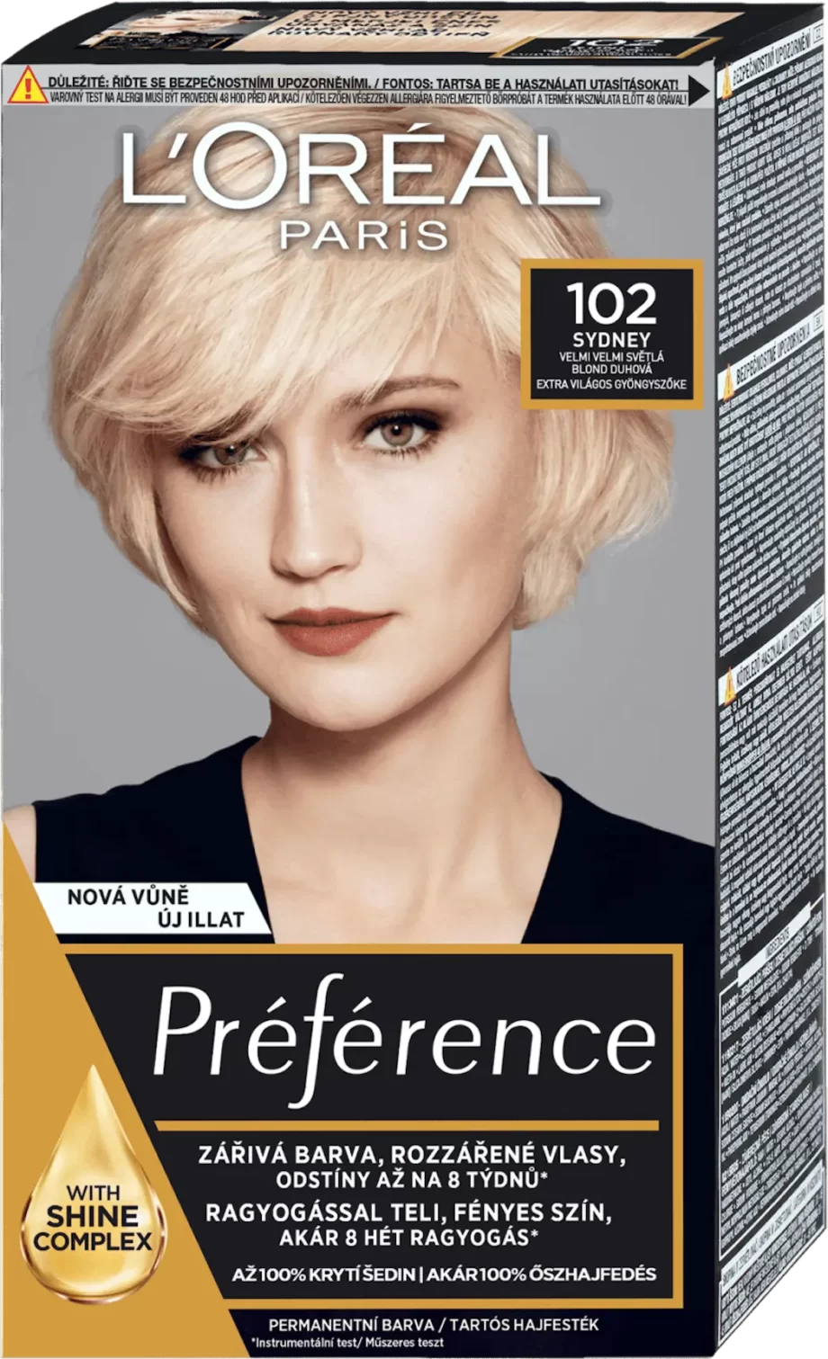 loreal paris preference 102 sydney extra light pearl blonde permanent hair color