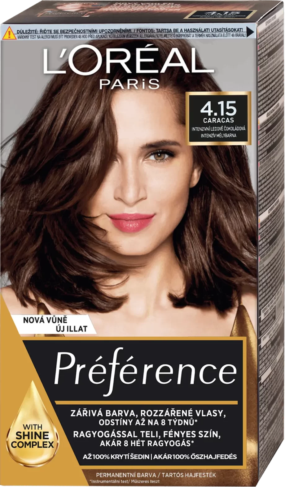 loreal paris preference 4.15 caracas intense deep brown permanent hair color