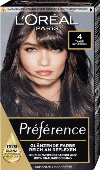 loreal paris preference 4 tahiti natural brown permanent hair color