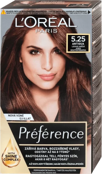 loreal paris preference 5.25 antigua frosted chestnut permanent hair color