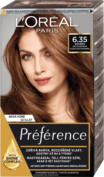 loreal paris preference 6.35 havana light chestnut permanent hair color