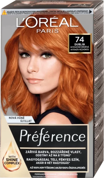 loreal paris preference 74 dublin intense copper permanent hair color