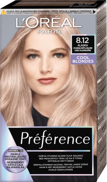 loreal paris preference 8.12 alaska cool light blonde permanent hair color