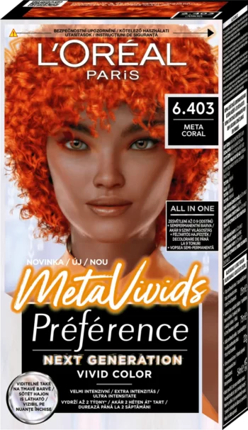 loreal paris preference meta vivids 6.403 meta coral bleach semi permanent hair color
