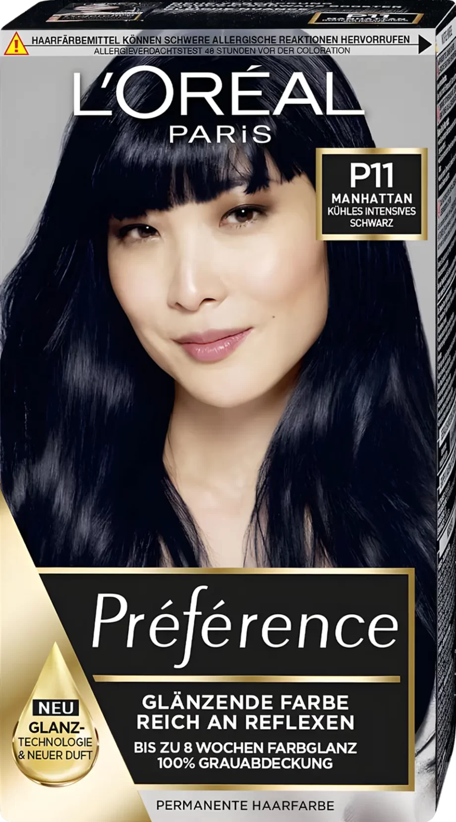 loreal paris preference p11 cool black permanent hair color