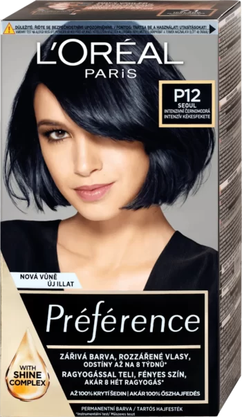 loreal paris preference p12 seoul intense blue black permanent hair color