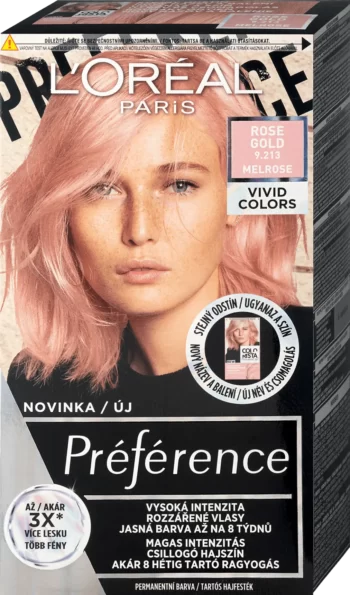 loreal paris preference vivid colors 9.213 rose gold permanent hair color