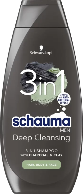 schauma men deep cleansing 3in1 shampoo 400ml