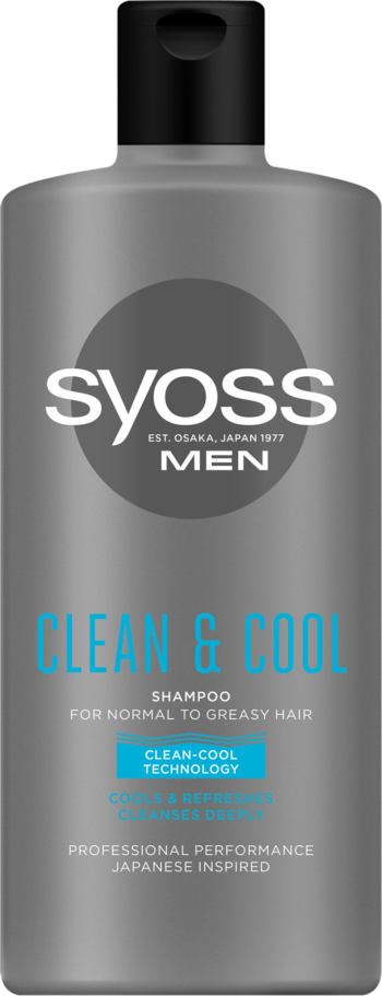 syoss men clean and cool shampoo 440ml