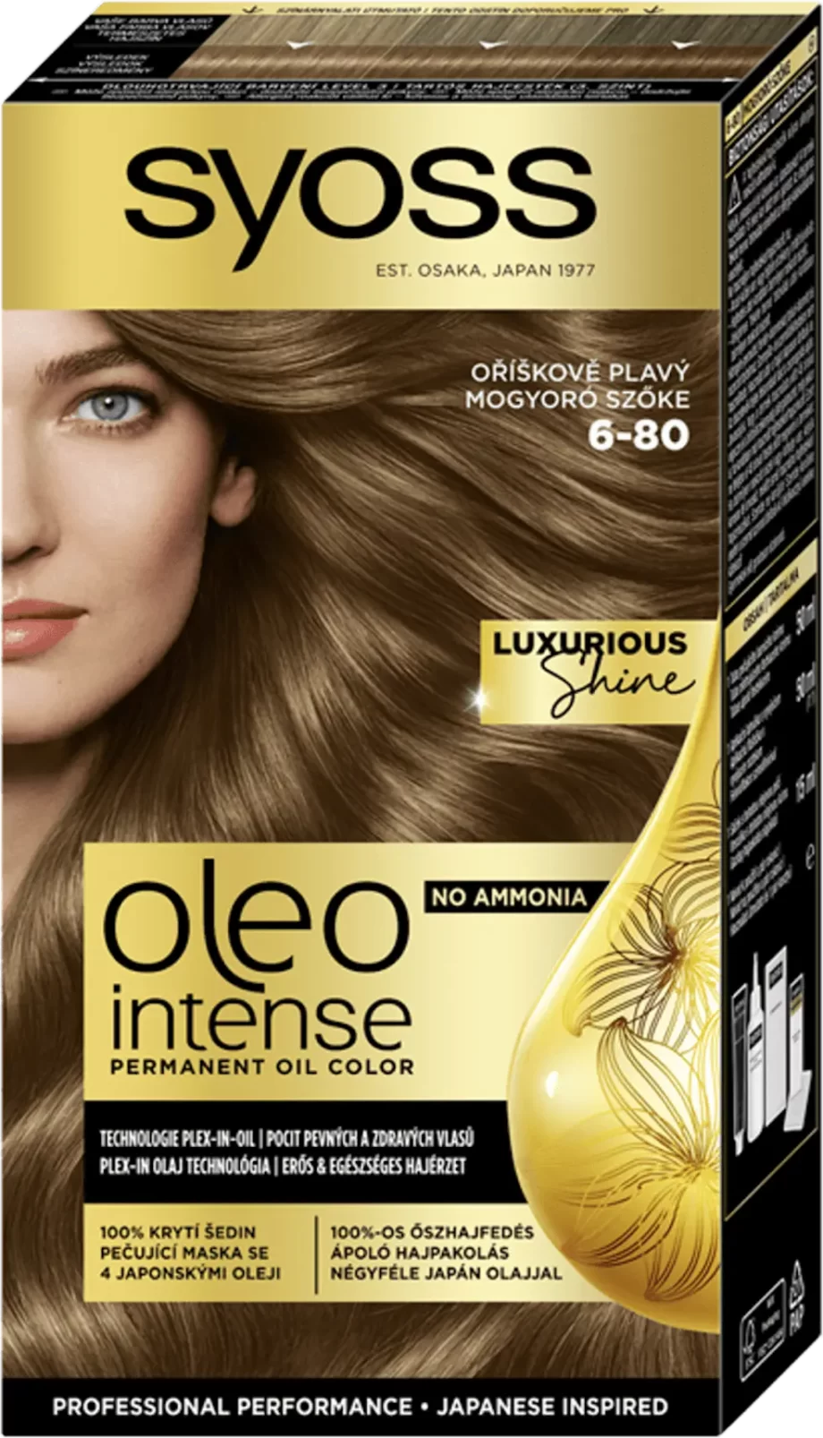 syoss oleo intense 6-80 hazelnut blonde permanent oil color