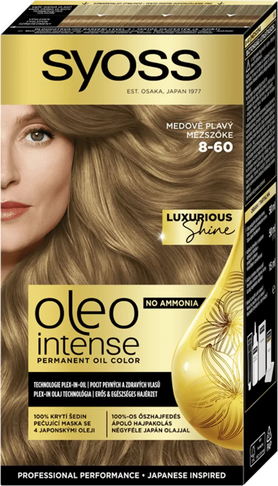 syoss oleo intense 8-60 honey blonde permanent oil color