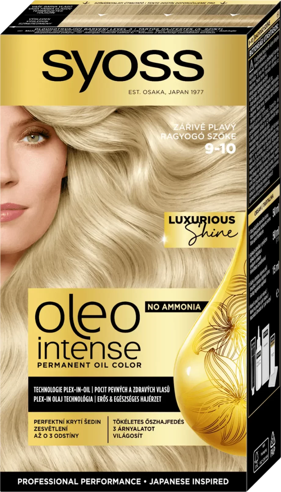 syoss oleo intense 9-10 bright blonde permanent oil color