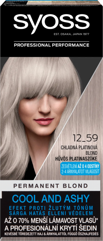 syoss professional 12_59 cool platinum blonde permanent coloration