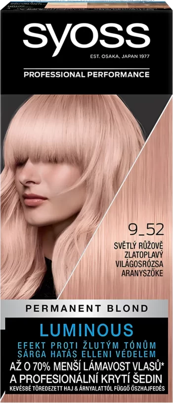 syoss professional 9_52 light rose gold blonde permanent coloration