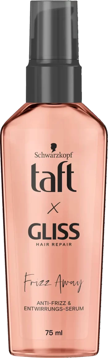 schwarzkopf taft x gliss frizz away anti frizz detangling serum 75ml