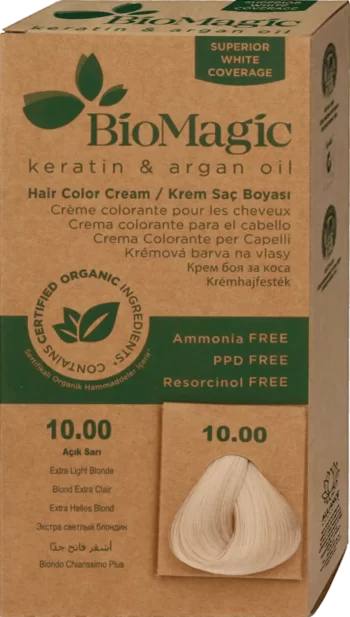 biomagic 10.0 extra light blonde permanent hair color cream