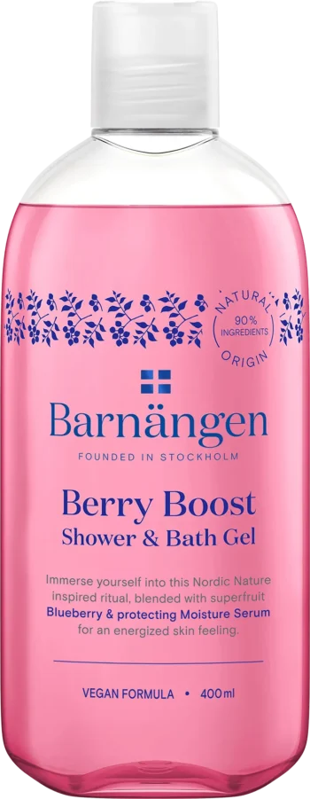 barnangen berry boost shower bath gel 400ml