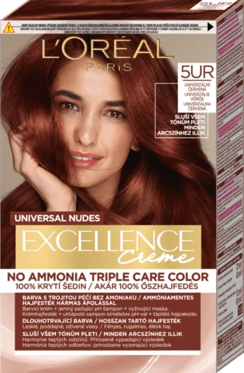 loreal paris excellence universal nudes 5ur universal red permanent hair color