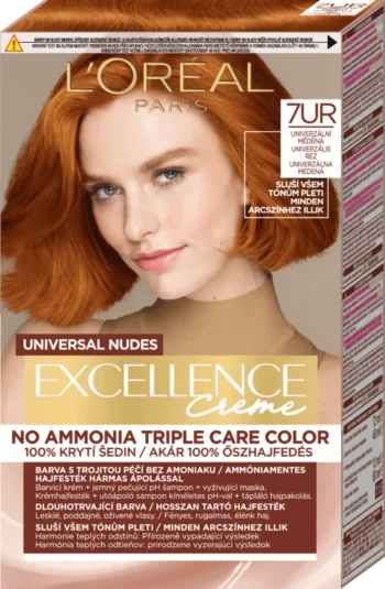 loreal paris excellence universal nudes 7ur universal copper permanent hair color