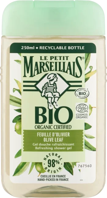 le petit marseillais bio organic olive leaf shower gel 250ml