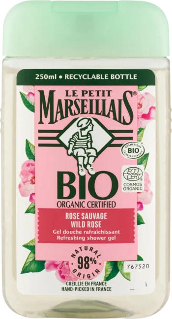 le petit marseillais bio organic wild rose shower gel 250ml