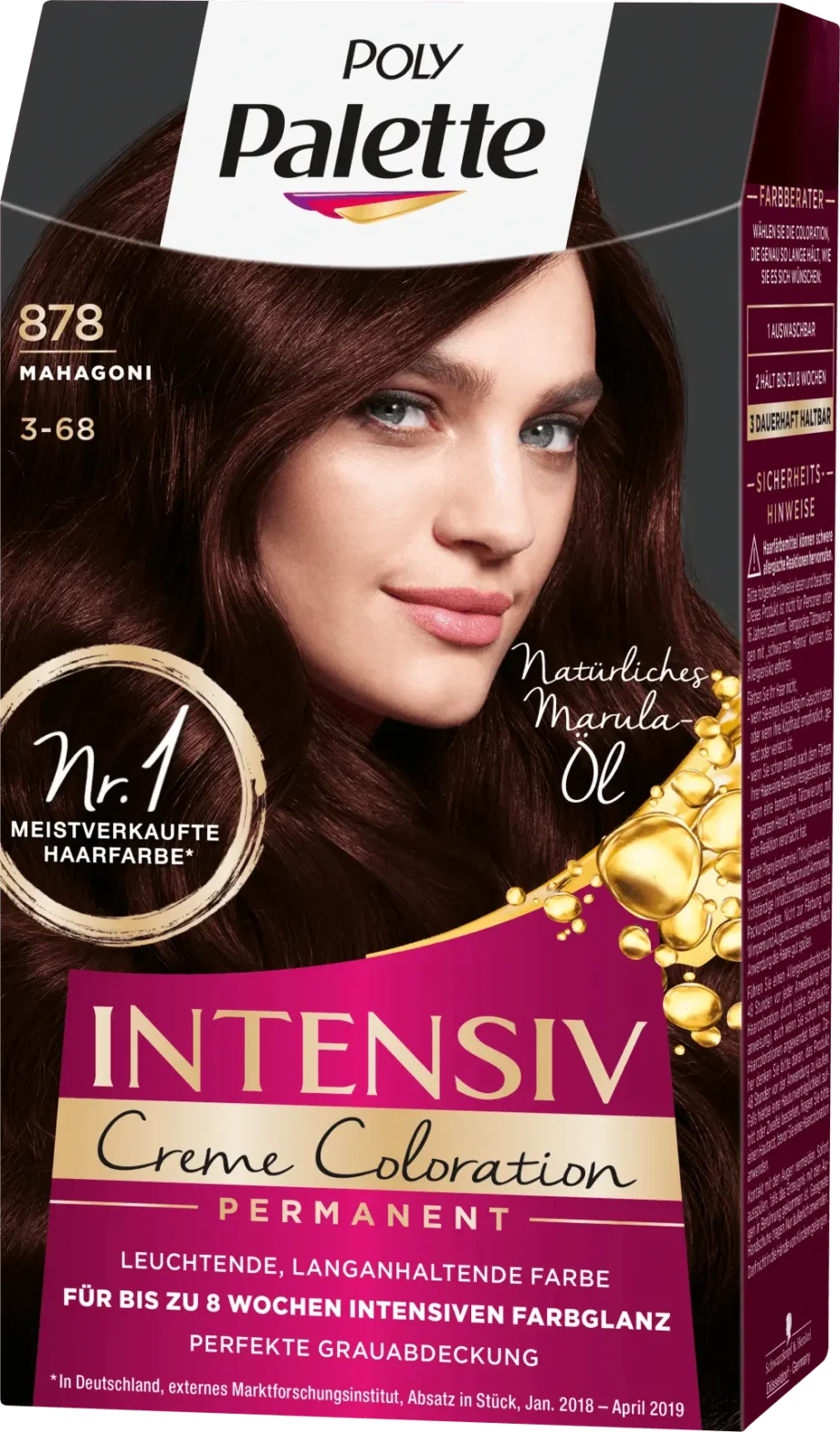 poly palette intensiv 3-68 mahogany permanent cream coloration