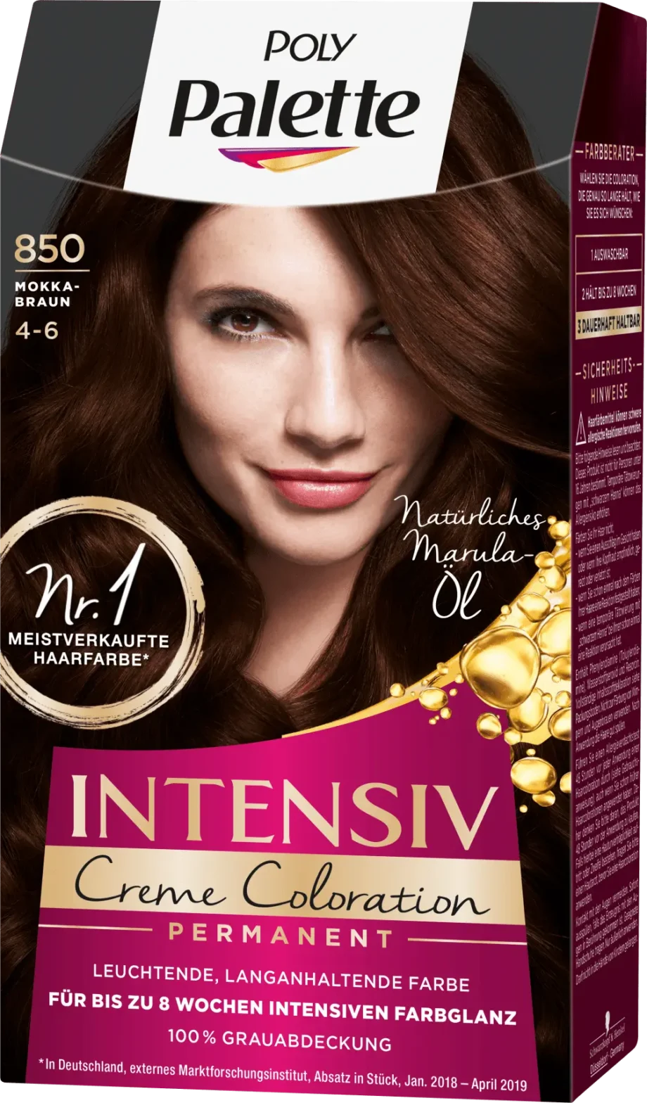 poly palette intensiv 4-6 mocha brown permanent cream coloration