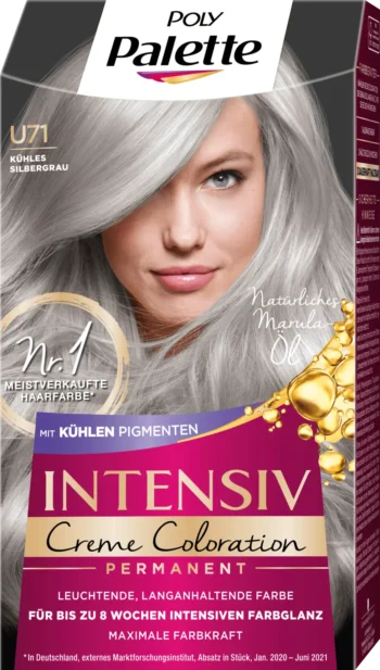 poly palette intensiv u71 cool silver gray permanent cream coloration