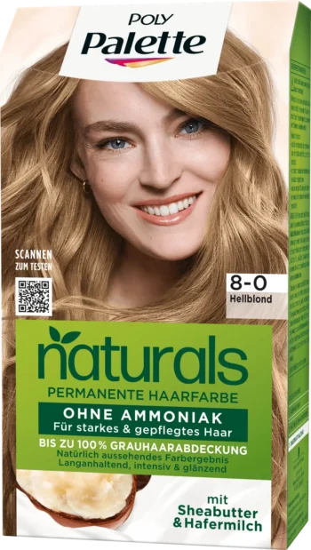 poly palette naturals 8-0 light blonde permanent hair color