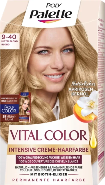 poly palette vital color 9-40 medium blonde intensive cream color
