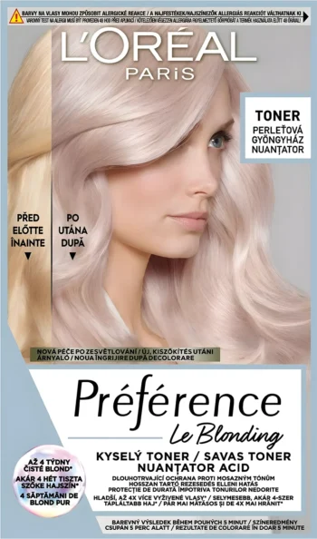 loreal paris preference le blonding 02 pearly boost acidic toner